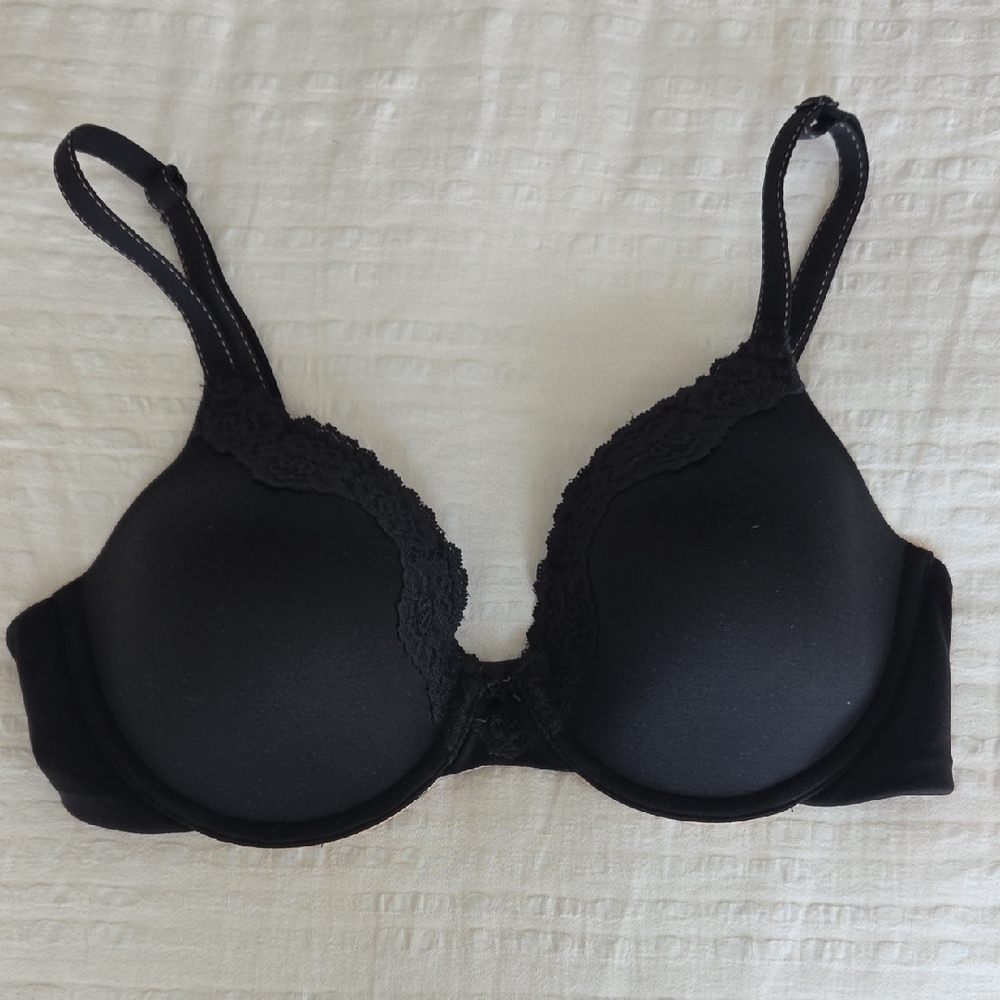 Maidenform Black Lace Comfort Devotion Underwire Bra 34C NWOT
